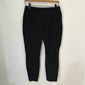Cabi Seaside Chic Black White Polka Dot Trouser Pant Style #5175 Womens 6